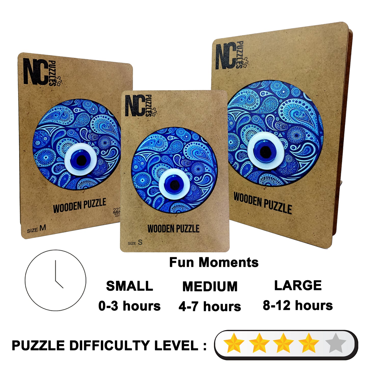 ÖZEL FİGÜRLÜ AHŞAP PUZZLE - EVIL EYE - NAZAR BONCUĞU