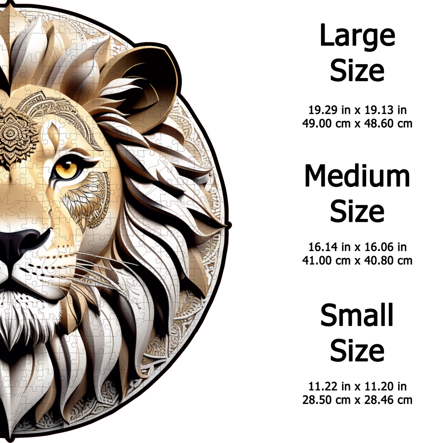 ÖZEL FİGÜRLÜ AHŞAP PUZZLE - LION (ASLAN)