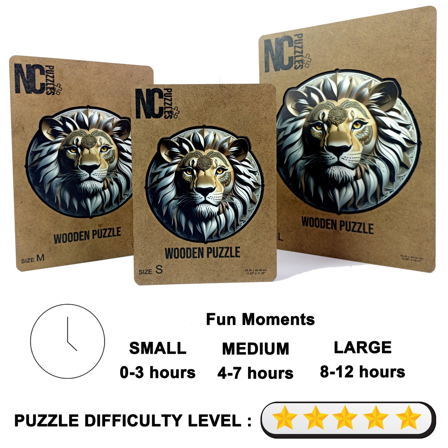 ÖZEL FİGÜRLÜ AHŞAP PUZZLE - LION (ASLAN)