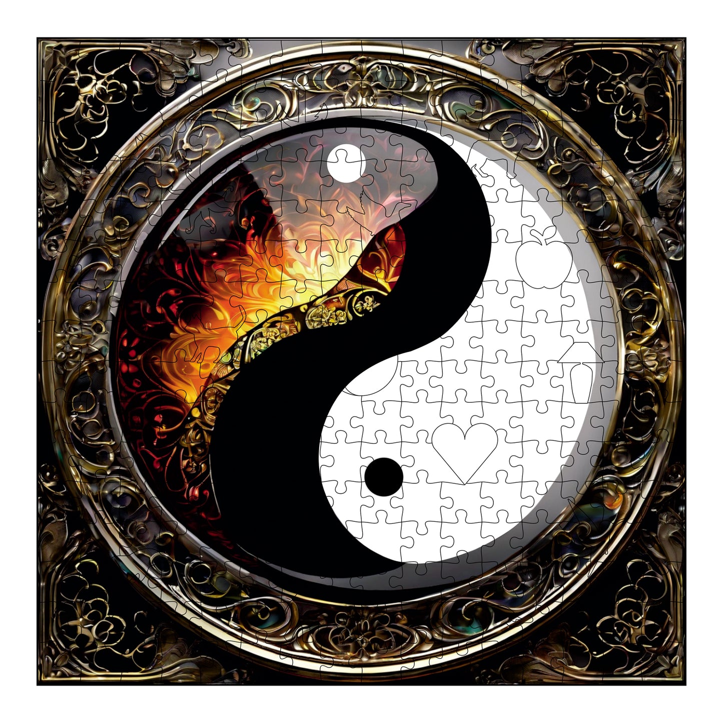 ÖZEL FİGÜRLÜ AHŞAP PUZZLE - YING YANG