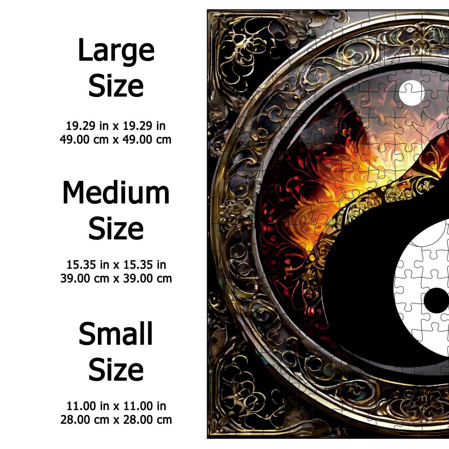 ÖZEL FİGÜRLÜ AHŞAP PUZZLE - YING YANG