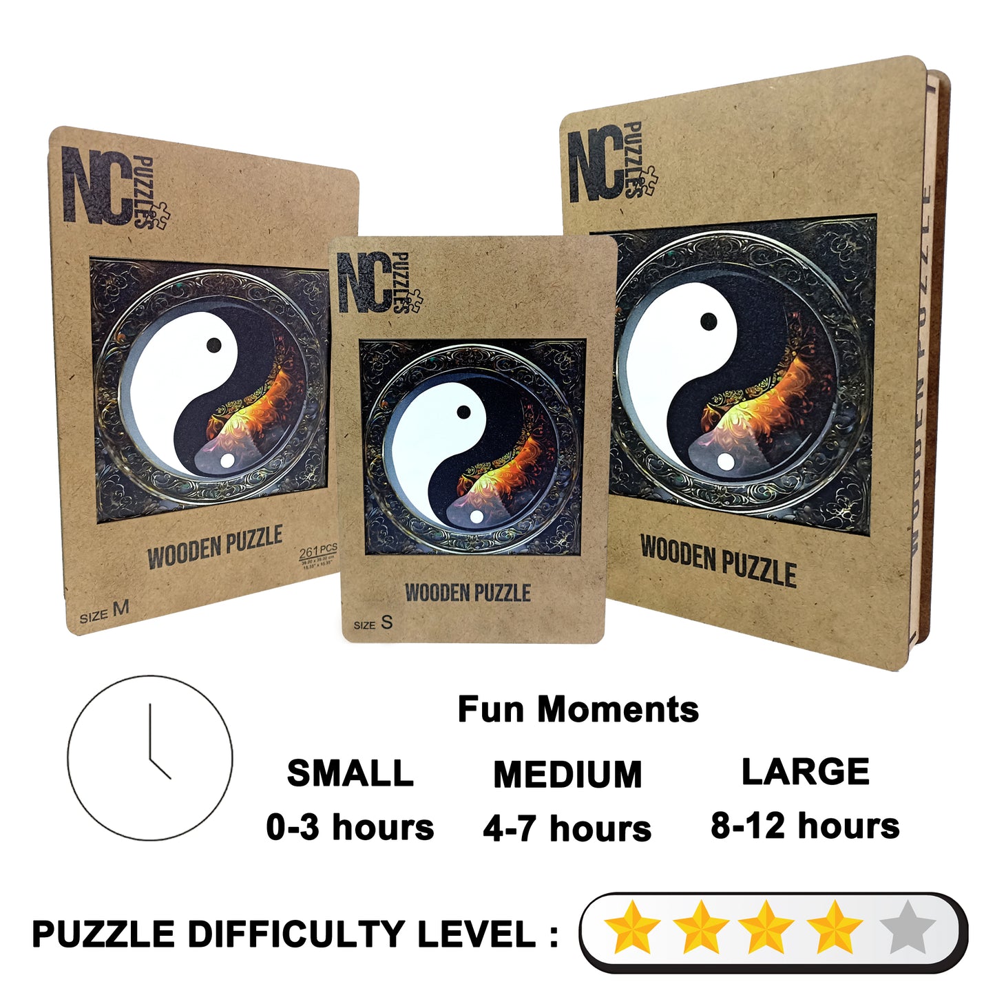 ÖZEL FİGÜRLÜ AHŞAP PUZZLE - YING YANG