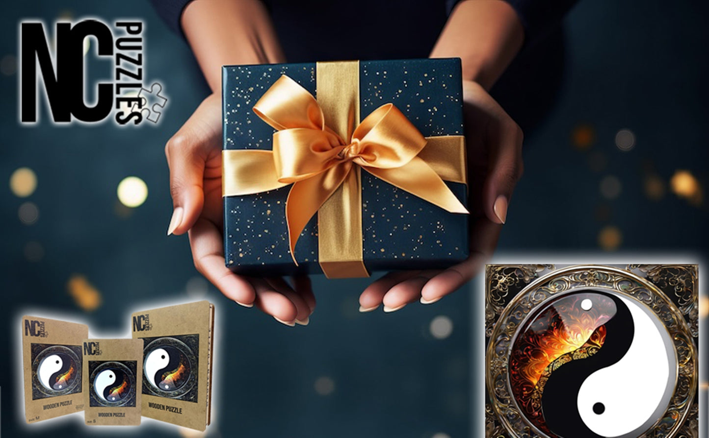 ÖZEL FİGÜRLÜ AHŞAP PUZZLE - YING YANG