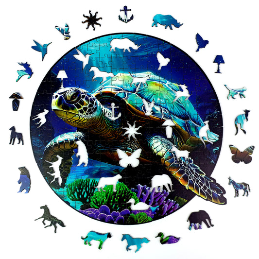ÖZEL FİGÜRLÜ AHŞAP PUZZLE - CARETTA CARETTA