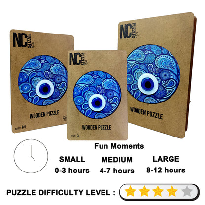 ÖZEL FİGÜRLÜ AHŞAP PUZZLE - EVIL EYE - NAZAR BONCUĞU
