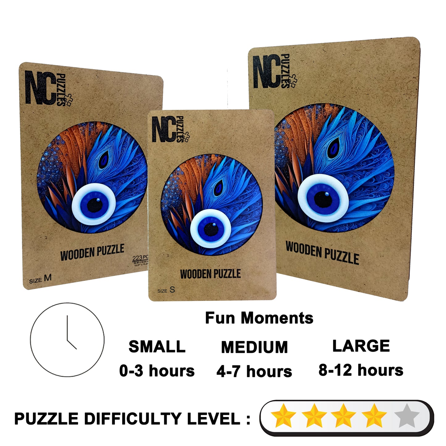 ÖZEL FİGÜRLÜ AHŞAP PUZZLE - EVILEYE - NAZAR