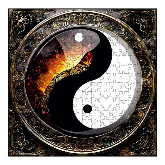ÖZEL FİGÜRLÜ AHŞAP PUZZLE - YING YANG