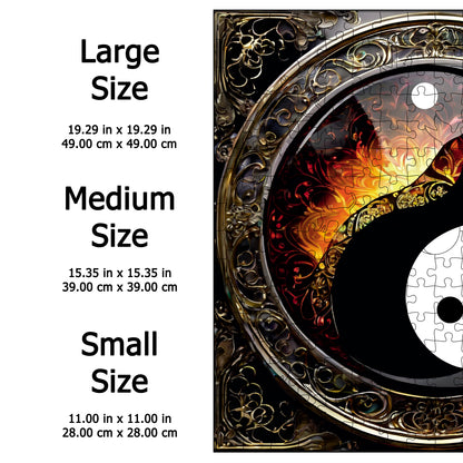 ÖZEL FİGÜRLÜ AHŞAP PUZZLE - YING YANG